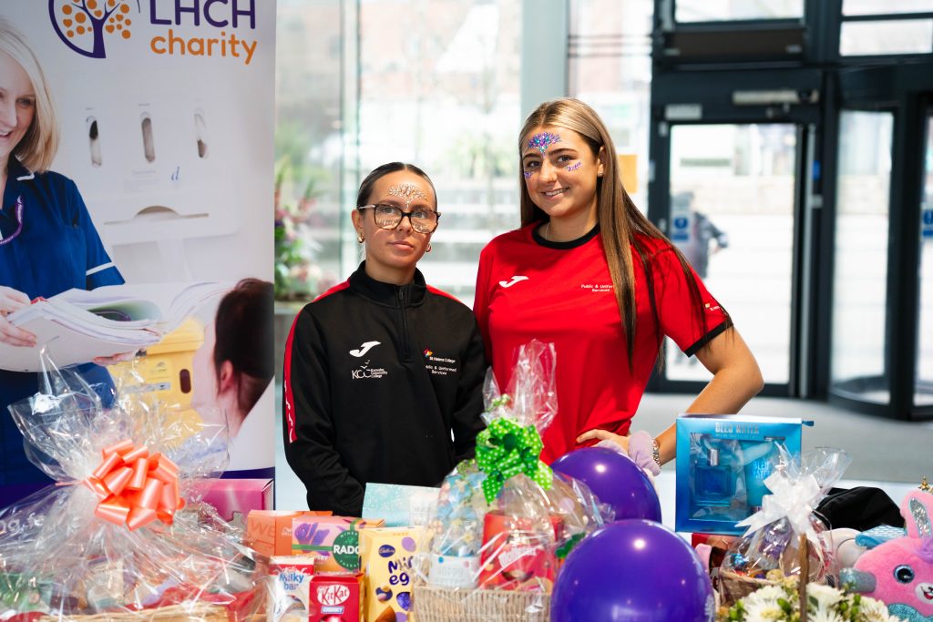 Picture of our students during the fundraiser for Liverpool Heart and Chest Hospital Charity