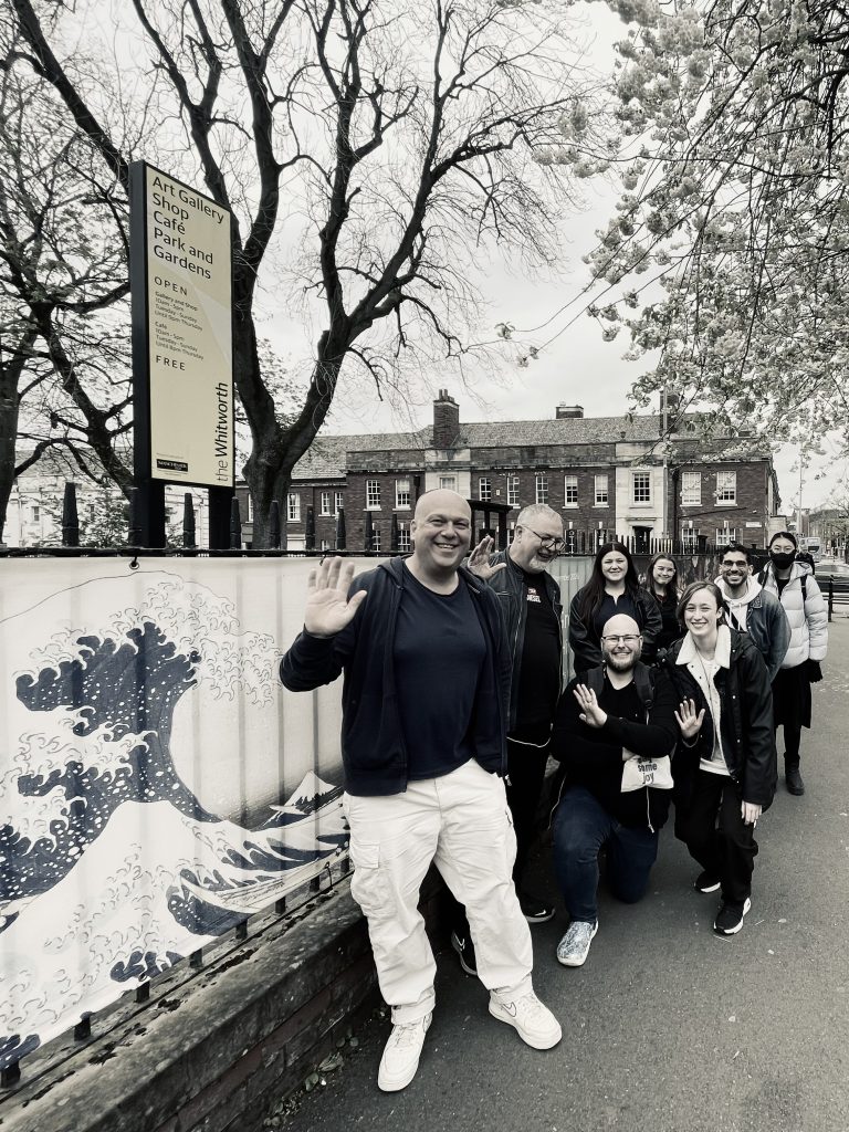 Picture of our students outside the Gallery
