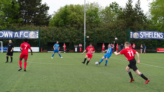 Picture during the staff vs students game