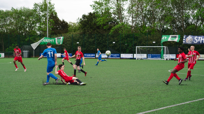 Picture during the staff vs students game