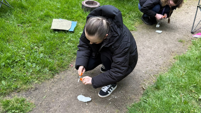 Picture of our students taking part in the Forest School