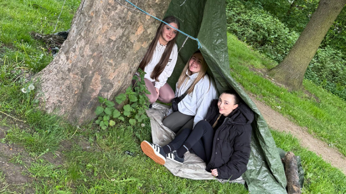 Picture of our students taking part in the Forest School