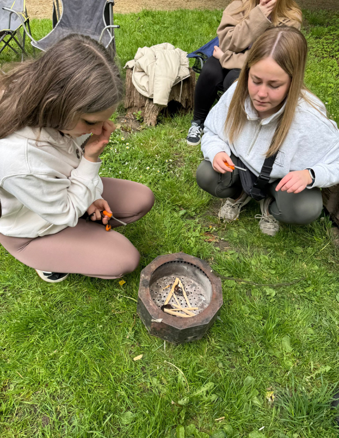 Picture of our students taking part in the Forest School