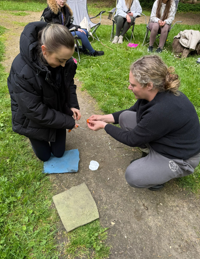 Picture of our students taking part in the Forest School