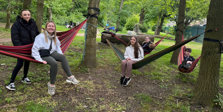 Picture of our students taking part in Forest School