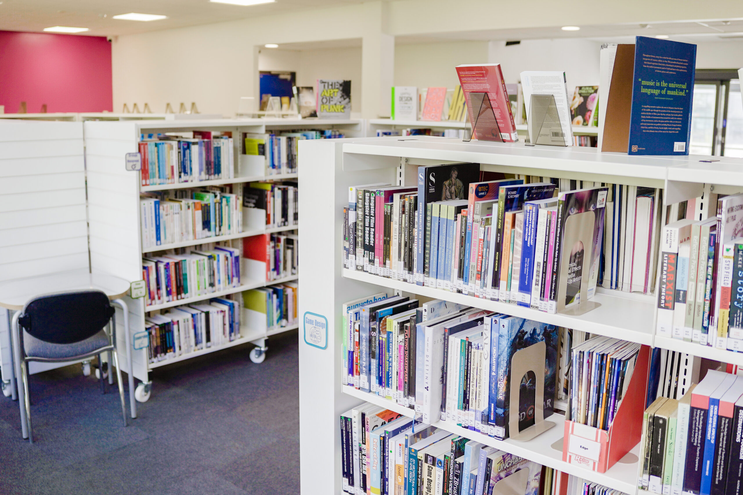 library books shelf