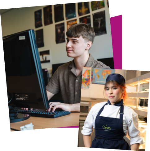 Two students at College