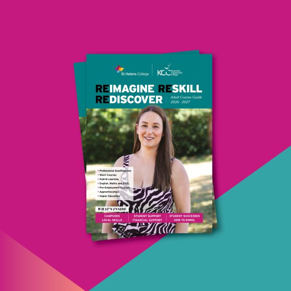Front cover of the new adult course guide